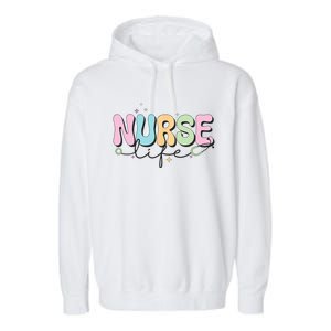 Groovy Nurse Wo Future Nurse Appreciation Nursing Garment-Dyed Fleece Hoodie