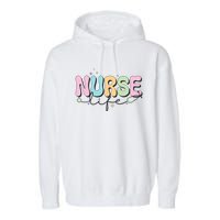 Groovy Nurse Wo Future Nurse Appreciation Nursing Garment-Dyed Fleece Hoodie