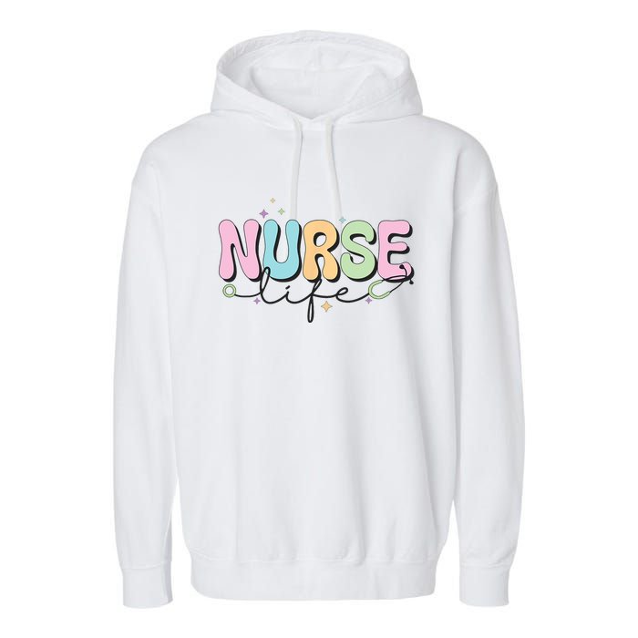 Groovy Nurse Wo Future Nurse Appreciation Nursing Garment-Dyed Fleece Hoodie