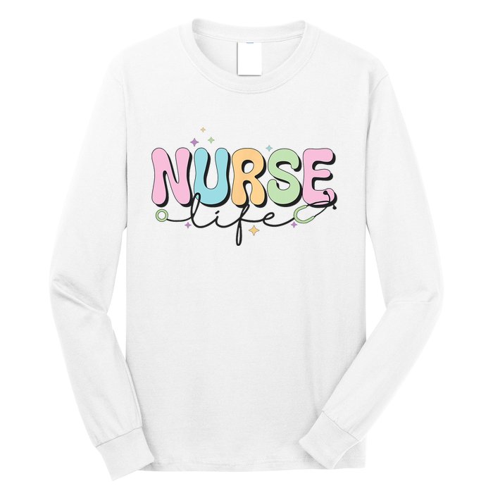 Groovy Nurse Wo Future Nurse Appreciation Nursing Long Sleeve Shirt