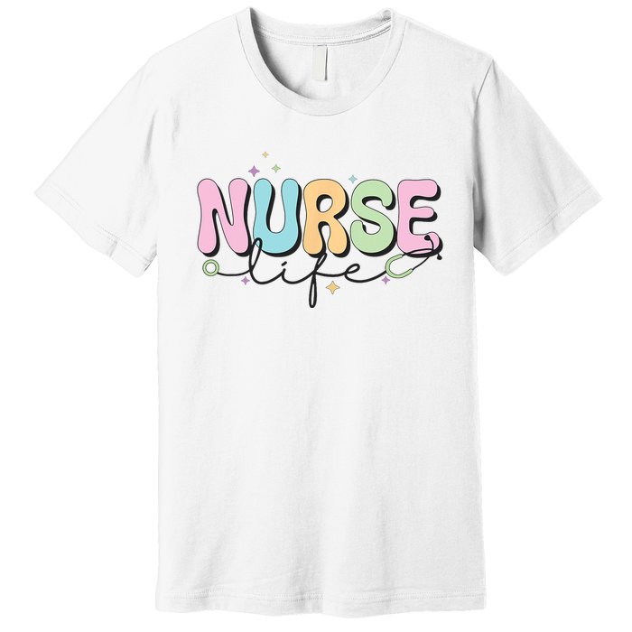 Groovy Nurse Wo Future Nurse Appreciation Nursing Premium T-Shirt