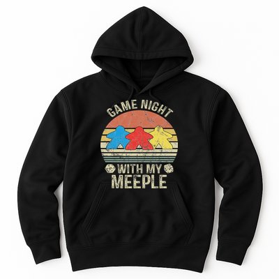 Game Night With My Meeple Board Games Tabletop Boardgamers Hoodie