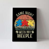 Game Night With My Meeple Board Games Tabletop Boardgamers Canvas