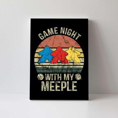 Game Night With My Meeple Board Games Tabletop Boardgamers Canvas