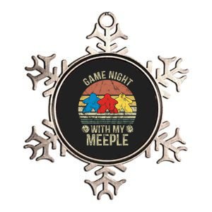 Game Night With My Meeple Board Games Tabletop Boardgamers Metallic Star Ornament