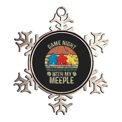 Game Night With My Meeple Board Games Tabletop Boardgamers Metallic Star Ornament