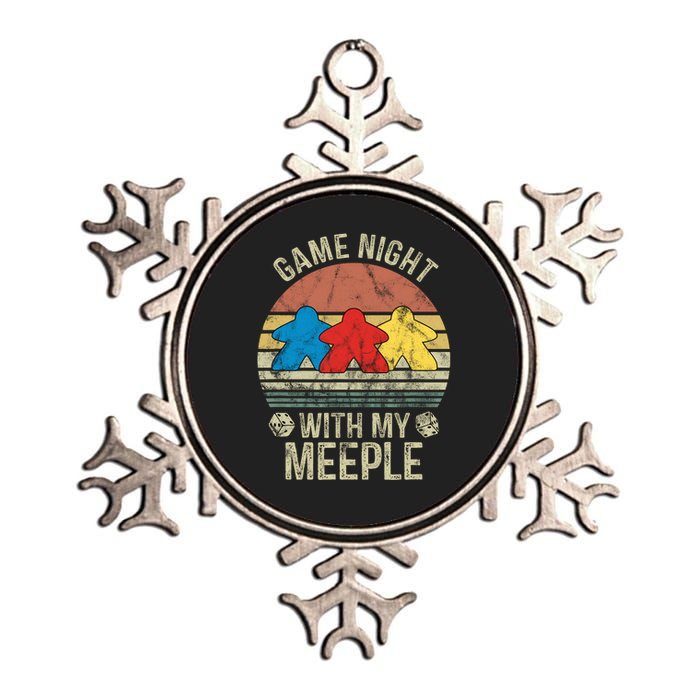 Game Night With My Meeple Board Games Tabletop Boardgamers Metallic Star Ornament