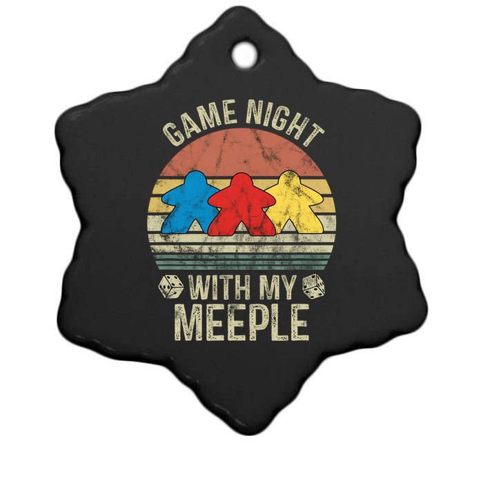 Game Night With My Meeple Board Games Tabletop Boardgamers Ceramic Star Ornament