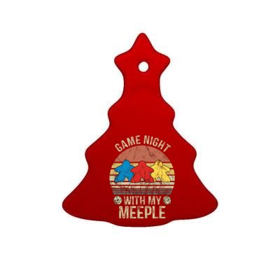 Game Night With My Meeple Board Games Tabletop Boardgamers Ceramic Tree Ornament