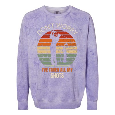 GOLF No Worries I've Had My Shots Vintage Colorblast Crewneck Sweatshirt