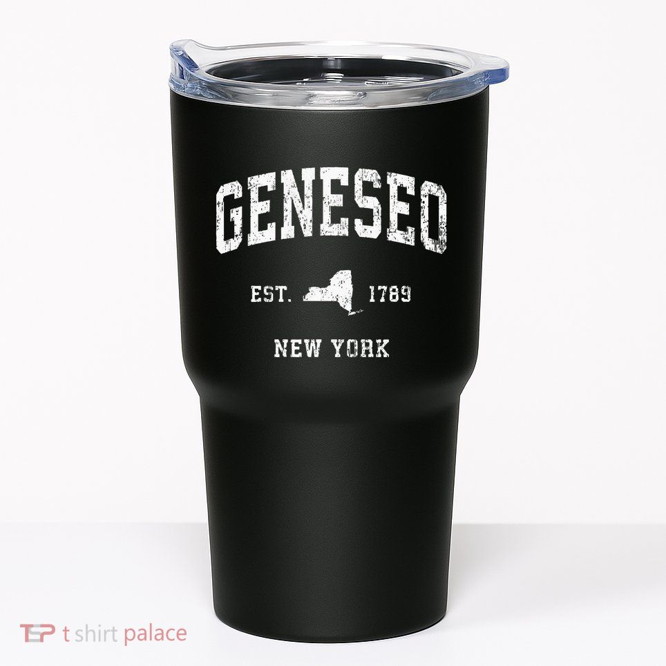 Geneseo New York Ny Vintage Athletic Tumbler