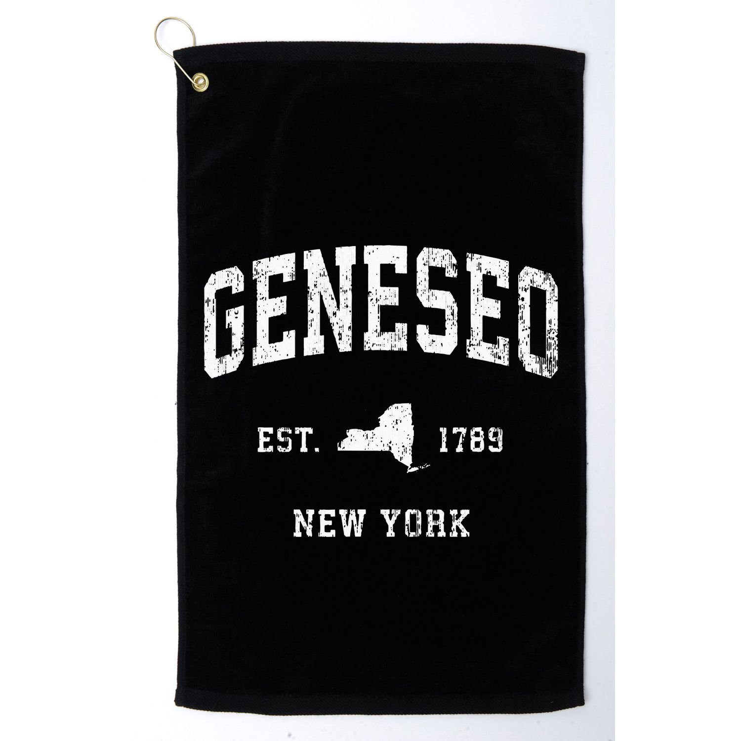 Geneseo New York Ny Vintage Athletic Golf Towel