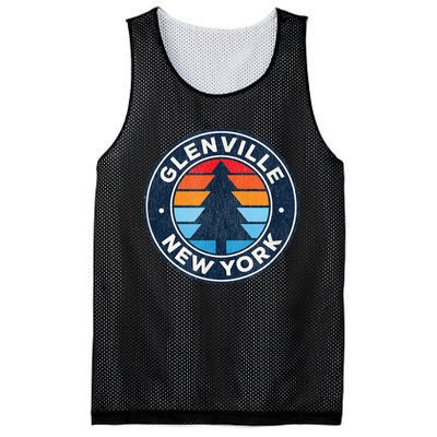 Glenville New York Ny Vintage Graphic Retro 70s Mesh Reversible Basketball Jersey Tank