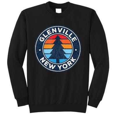 Glenville New York Ny Vintage Graphic Retro 70s Tall Sweatshirt