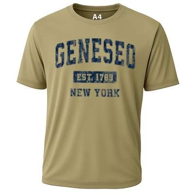 Geneseo New York Ny Vintage Athletic Sports Design Performance Shirt