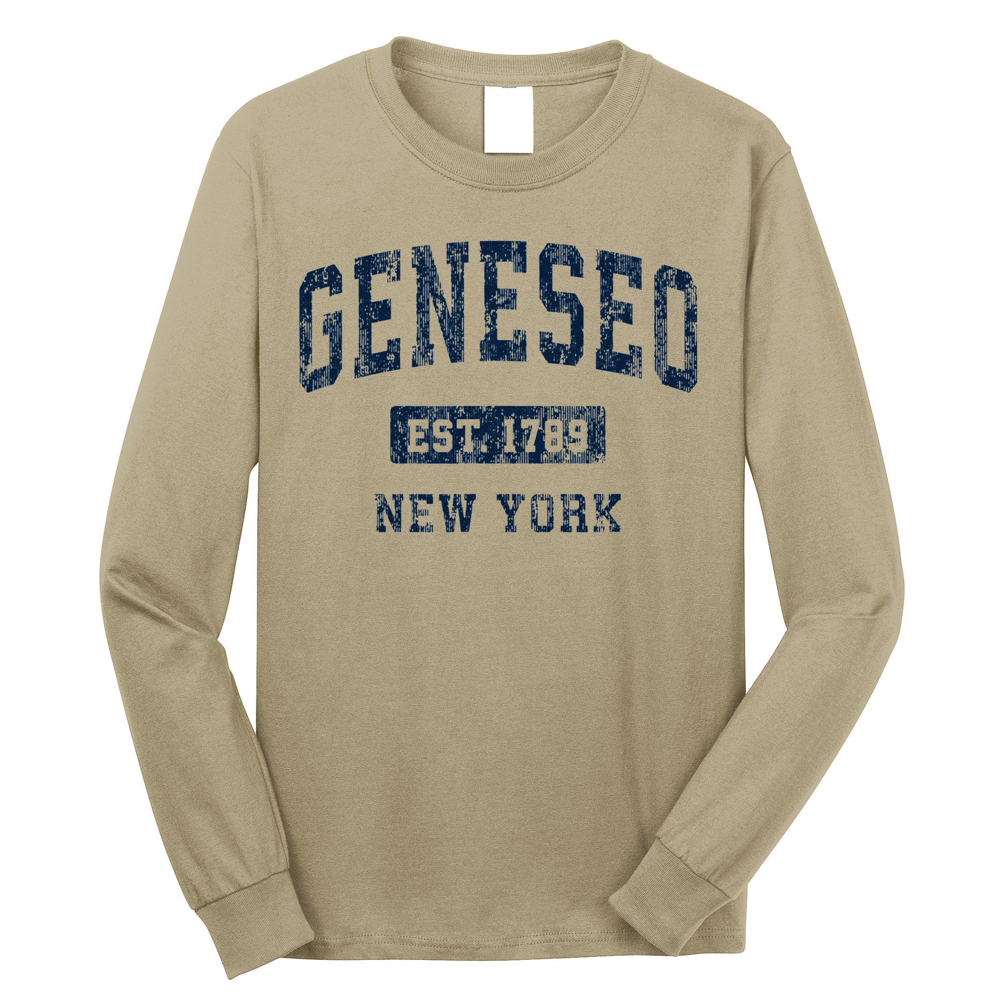 Geneseo New York Ny Vintage Athletic Sports Design Long Sleeve Shirt