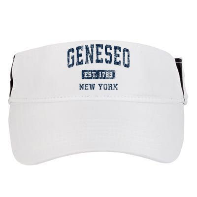 Geneseo New York Ny Vintage Athletic Sports Design Adult Drive Performance Visor