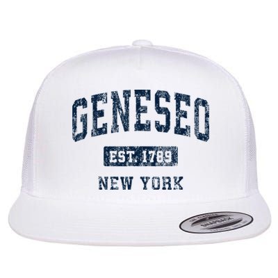 Geneseo New York Ny Vintage Athletic Sports Design Flatbill Hat