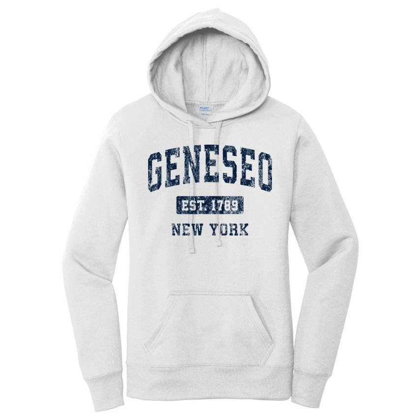 Geneseo New York Ny Vintage Athletic Sports Design Women's Pullover Hoodie