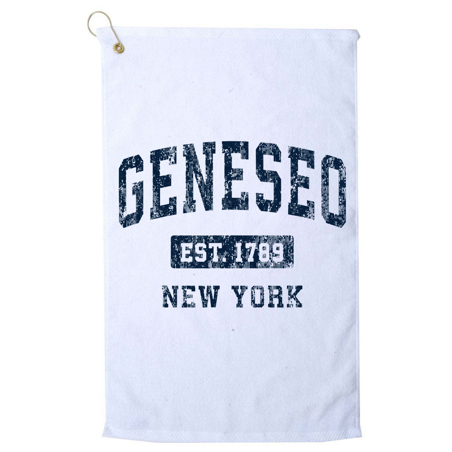 Geneseo New York Ny Vintage Athletic Sports Design Golf Towel