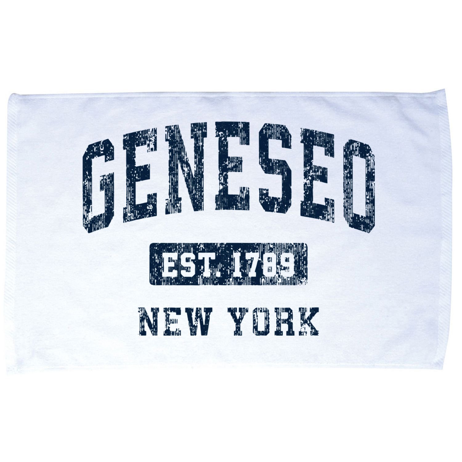 Geneseo New York Ny Vintage Athletic Sports Design Microfiber Hand Towel