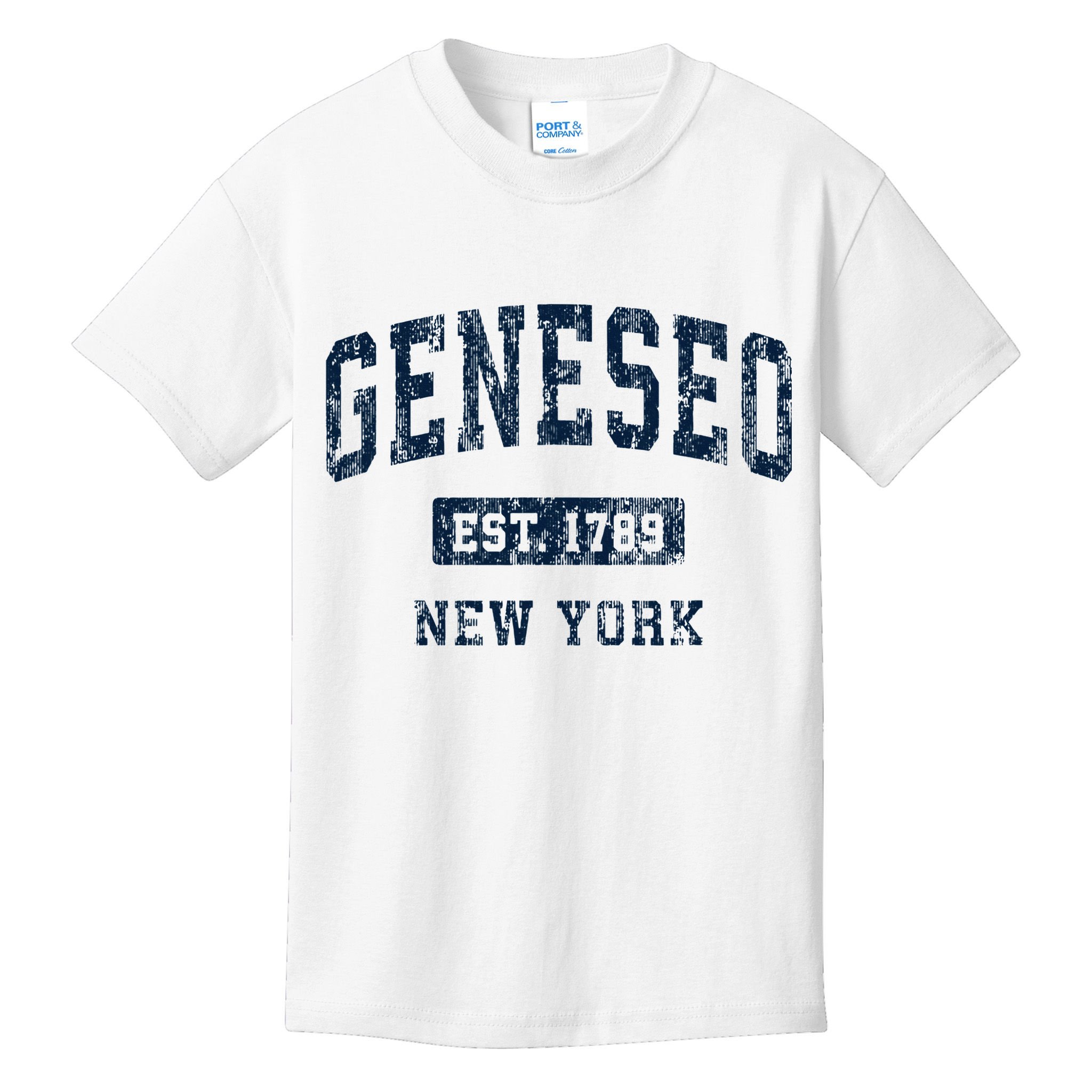 Geneseo New York Ny Vintage Athletic Sports Design Kids T-Shirt