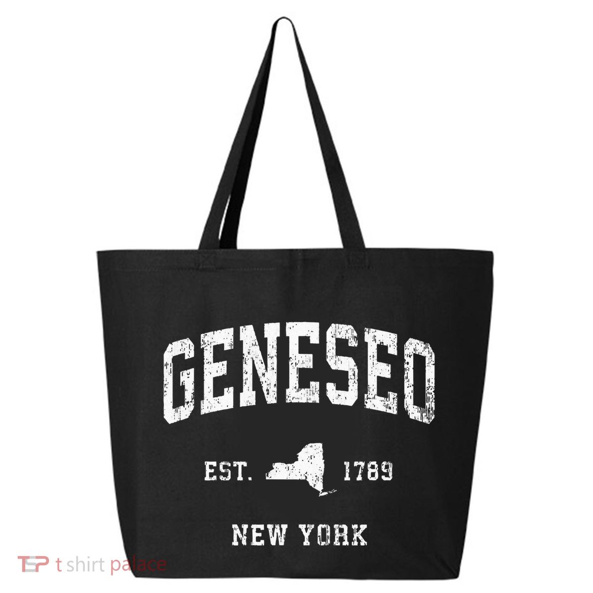 Geneseo New York Ny Vintage Athletic Sports Design 25L Jumbo Tote