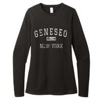 Geneseo New York Ny Vintage Womens CVC Long Sleeve Shirt