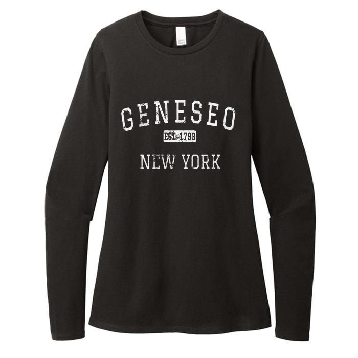 Geneseo New York Ny Vintage Womens CVC Long Sleeve Shirt