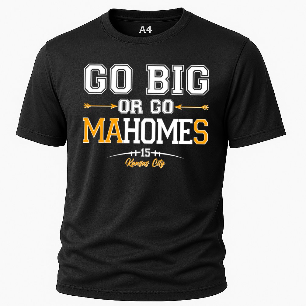 Go Big Or Go Ma-HOME-s Kansas City Football No 15 Cooling Performance Crew T-Shirt