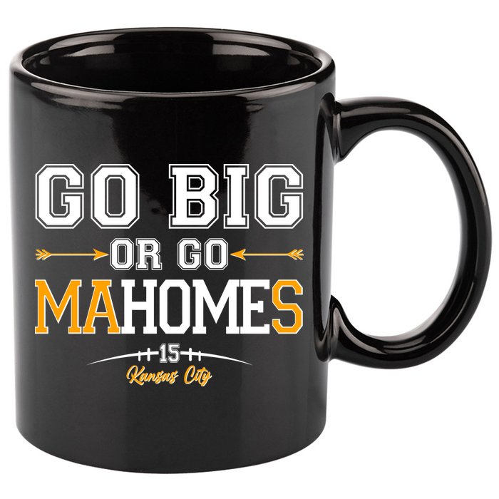 Go Big Or Go Ma-HOME-s Kansas City Football No 15 11oz C Handle Ceramic Mug