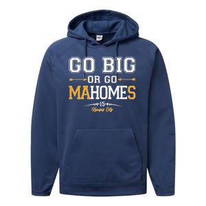 Go Big Or Go Ma-HOME-s Kansas City Football No 15 Performance Fleece Hoodie