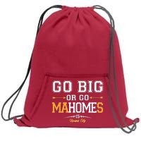 Go Big Or Go Ma-HOME-s Kansas City Football No 15 Sweatshirt Cinch Pack Bag