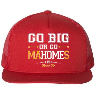 Go Big Or Go Ma-HOME-s Kansas City Football No 15 Flat Bill Trucker Hat