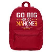 Go Big Or Go Ma-HOME-s Kansas City Football No 15 16 in Basic Backpack