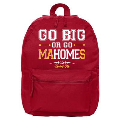 Go Big Or Go Ma-HOME-s Kansas City Football No 15 16 in Basic Backpack