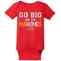 Go Big Or Go Ma-HOME-s Kansas City Football No 15 Baby Bodysuit