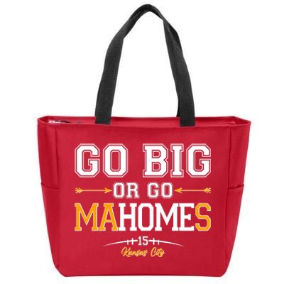 Go Big Or Go Ma-HOME-s Kansas City Football No 15 Zip Tote Bag