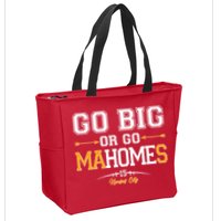 Go Big Or Go Ma-HOME-s Kansas City Football No 15 Zip Tote Bag