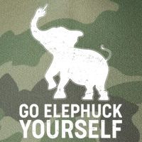 Go Elephuck Yourself Elephant Middle Finger Legacy Tie Dye Trucker Hat
