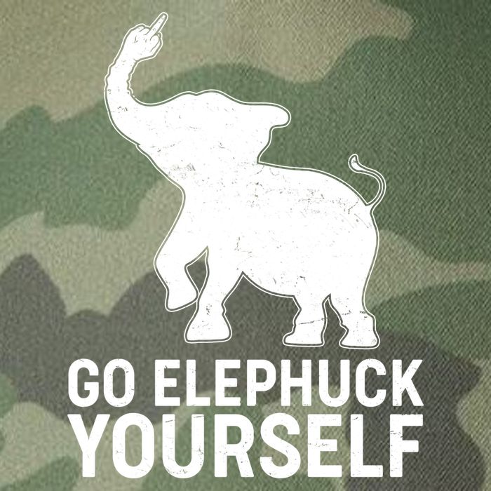 Go Elephuck Yourself Elephant Middle Finger Legacy Tie Dye Trucker Hat