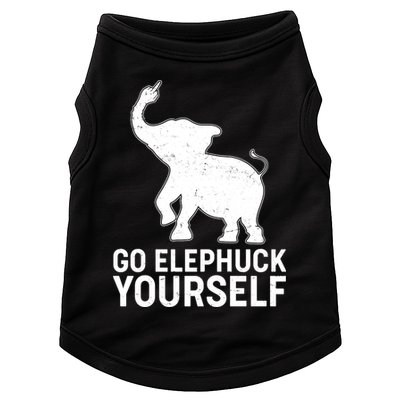 Go Elephuck Yourself Elephant Middle Finger Doggie Tank