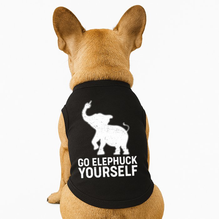 Go Elephuck Yourself Elephant Middle Finger Doggie Tank