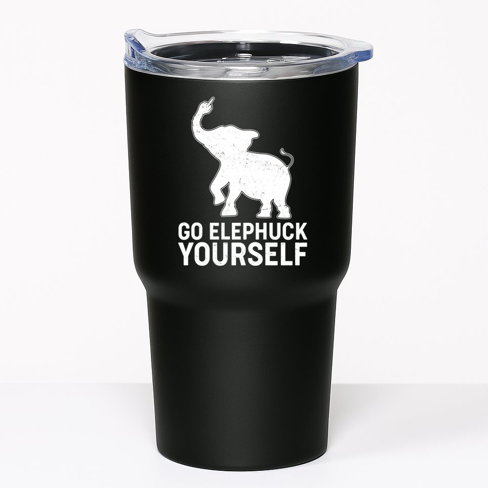 Go Elephuck Yourself Elephant Middle Finger Tumbler