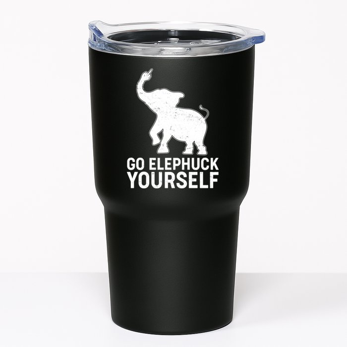 Go Elephuck Yourself Elephant Middle Finger Tumbler
