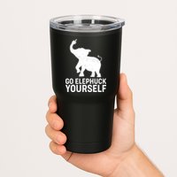 Go Elephuck Yourself Elephant Middle Finger Tumbler
