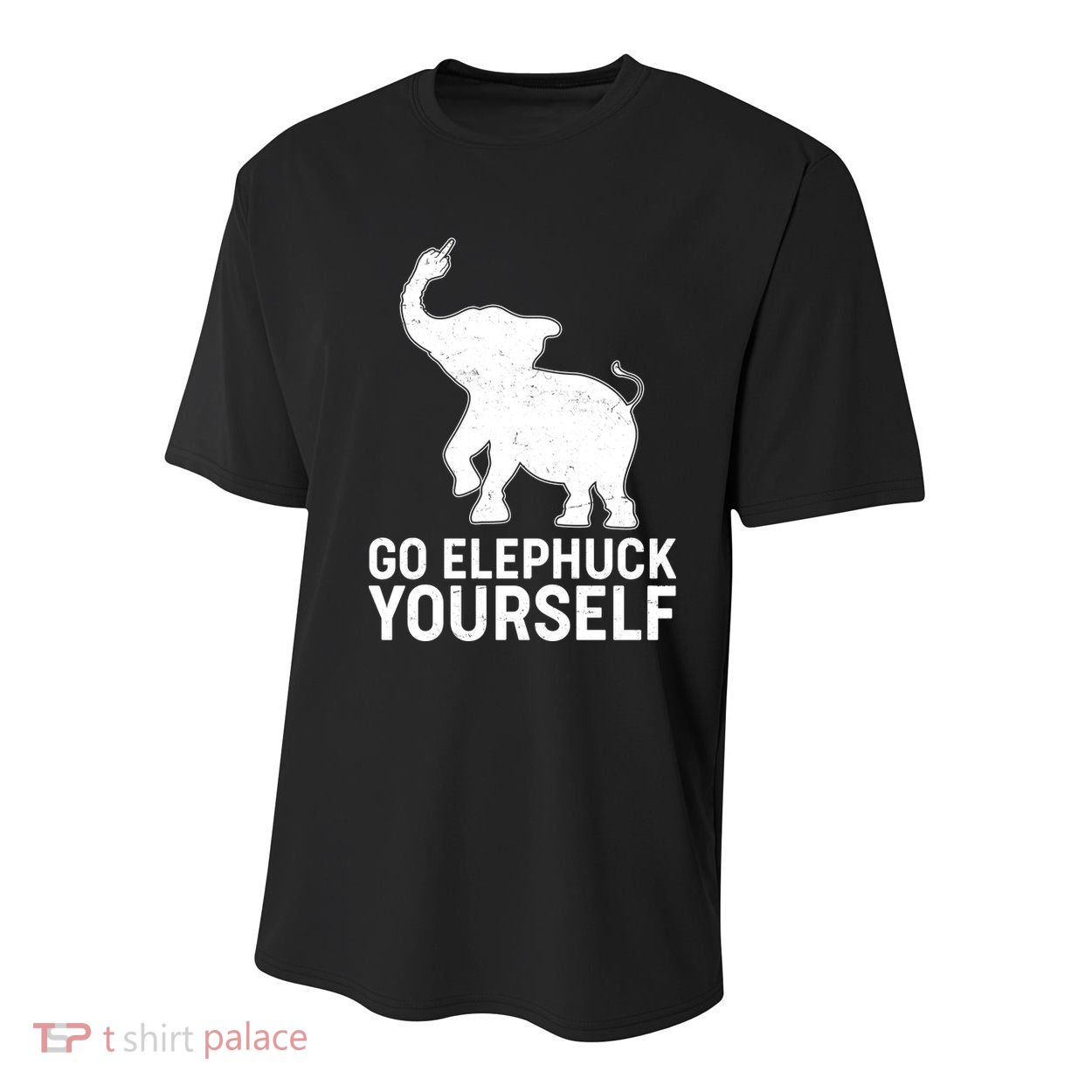 Go Elephuck Yourself Elephant Middle Finger Youth Performance Sprint T-Shirt