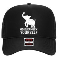 Go Elephuck Yourself Elephant Middle Finger Trucker Hat