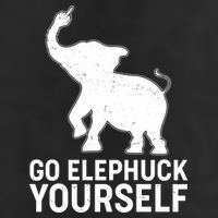 Go Elephuck Yourself Elephant Middle Finger Trucker Hat