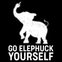Go Elephuck Yourself Elephant Middle Finger Cropped Pullover Crew
